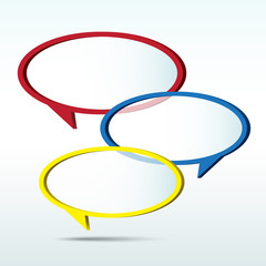Wall Mural - Abstract 3D speech bubble background.