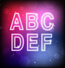 Poster - Abstract Vector Font A-F