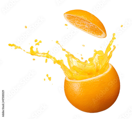 Fototapeta na wymiar splashing orange