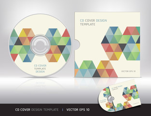 Cd cover design template.  Abstract background Vector illustrati