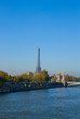 Eiffel tower over Alexandre III Bridge, Paris