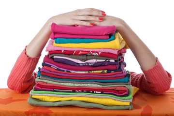 Wall Mural - Heap of arranged clothes