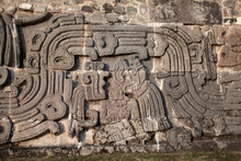 Wall Of The Temple Of The Feathered Serpent In Xochicalco