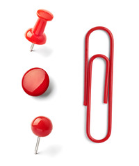 push pin thumbtack paper clip office business