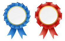 Red And Blue Rosettes