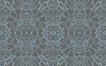 Abstract Floral Pattern On A Dark Background