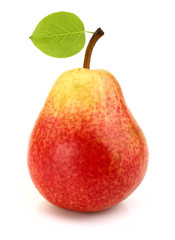 Sticker - Ripe pear with leaf