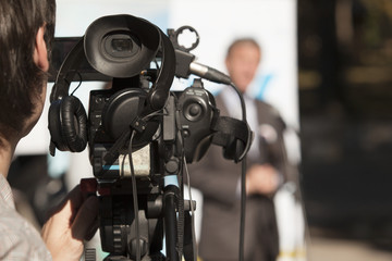 covering an event with a video camera