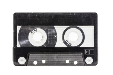 Poster - Grungy Old Blank Cassette Tape with Clipping Path