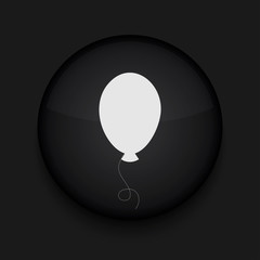 Sticker - Vector app circle ballon black icon. Eps10