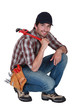 Handyman with a wrench