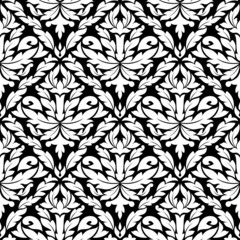 Poster - Floral damask seamless pattern