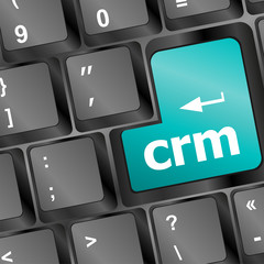 Poster - crm keyboard button on computer pc