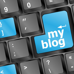 Poster - my blog sign button on keyboard