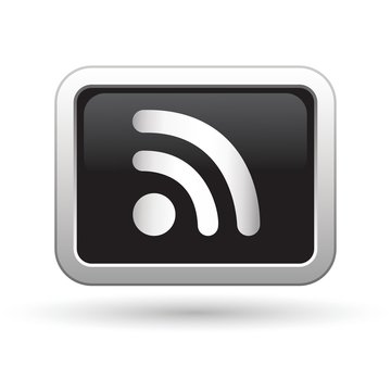 Rss icon. Vector illustration