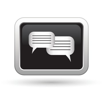 Speech bubbles icon. Vector illustration