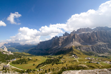 Poster - Grödner Joch und Sellagruppe - Dolomiten - Alpen