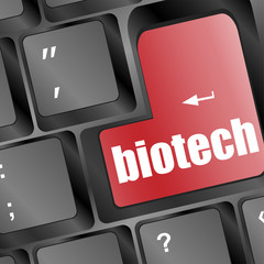 Poster - biotech message on enter key of keyboard