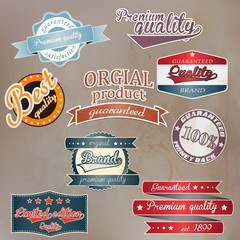 Wall Mural - Set of retro badge and labels. Vector