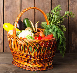 Poster - Basket with vegetables