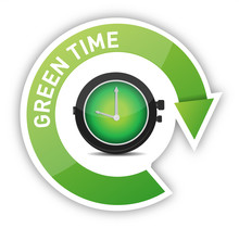 Eco Clock Green Time