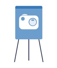 Sticker - Appareil photo dans un paperboard