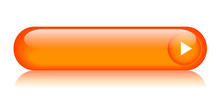 Orange Web Button (rectangular Arrow Blank Gel Click Here)