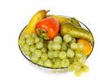Fototapeta Kuchnia - Mix of fresh fruits on white background