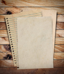 Aufkleber - Paper texture - brown paper sheet on wood background