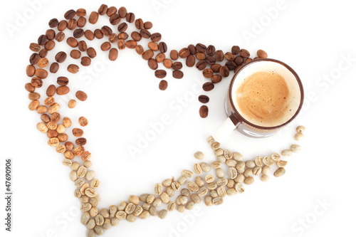 Naklejka dekoracyjna coffee heart