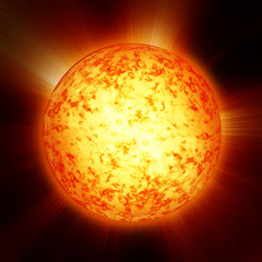 Wall Mural - Sun in outer space
