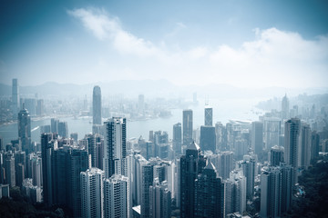 Sticker - aerial view of beautiful hongkong