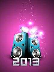 Sticker - 2013 New Year Party Background. EPS 10.