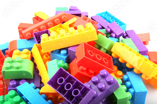 Fototapeta na wymiar plastic building blocks