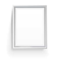 Wall Mural - Empty picture frame isolated on white