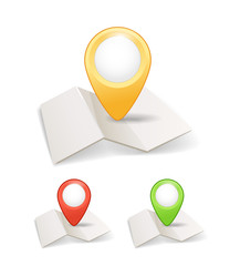 Poster - Folded maps with color point markers