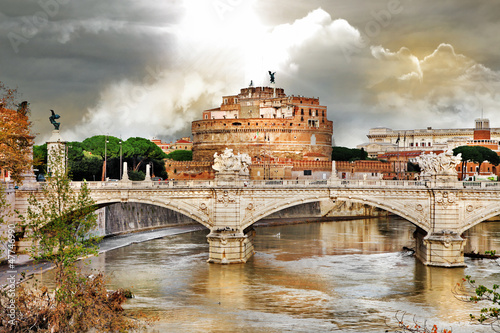 Naklejka na szafę amazing Rome - castel Sant Angelo