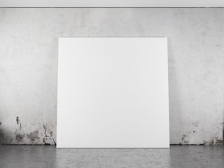 Wall Mural - White blank frame against the wall