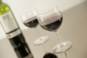 Verres de vin rouge