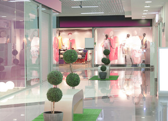 pink mall interior