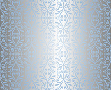 Blue & Silver New Year's Background Wallpaper