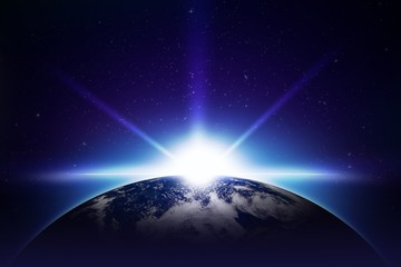 Wall Mural - earth sunrise