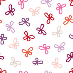 Wall Mural - Seamless Pattern Butterflies Retro