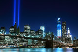 Fototapeta Koty - Brooklyn Brigde and the Towers of Lights , New York City