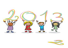 Bonne Année 2013 Enfants