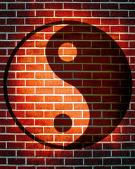 Wall Mural - Yin Yang sign