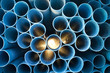 PVC pipes stack