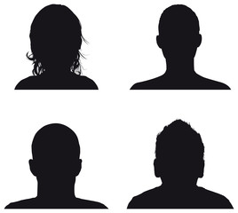 people profile silhouettes