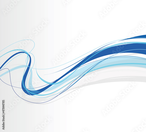Nowoczesny obraz na płótnie swirling abstract blue lines