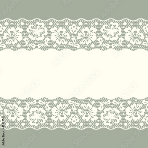 Valokuva Seamless lace pattern, flower vintage vector background.